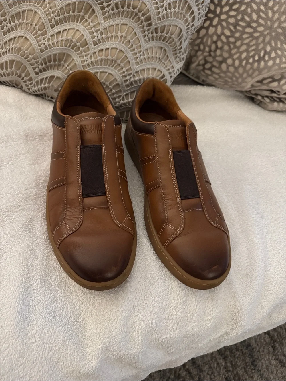 Allen Edmonds Brown Leather Slip-On Sneakers